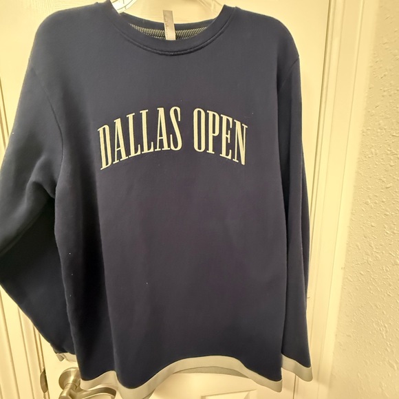 dallas open Tops - Dallas Open Navy Crewneck Sweatshirt